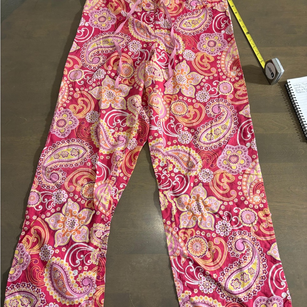 Vera Bradley Pink and Yellow Floral Pants